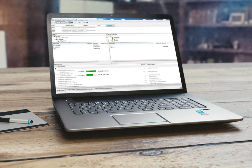 In 4 Schritten zur WordPress Testumgebung 3 FileZilla Backup WordPress