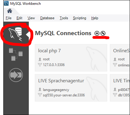 MySQL Workbench Dashboard