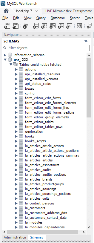 Einführung MySQL Workbench - "Einrichtung einer Verbindung" 6 MySQL Workbench Uebersicht Schemata 1